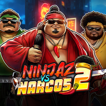 Слот Ninjaz vs Narcos 2 с тремя персонажами в масках