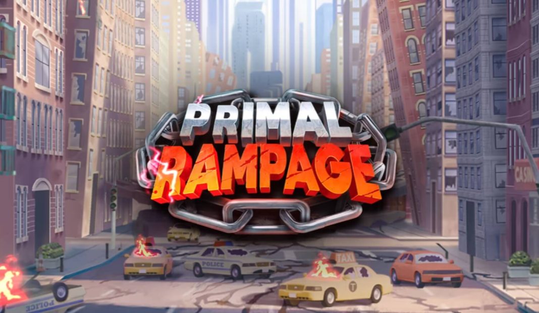 Слот Primal Rampage с городской улицей и цепями